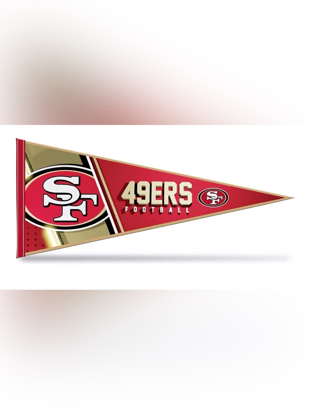 San Francisco 49ers Red Football Pennant